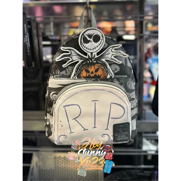 Loungefly The Nightmare Before Christmas Jack RIP Mini Backpack - Picture 1 of 8